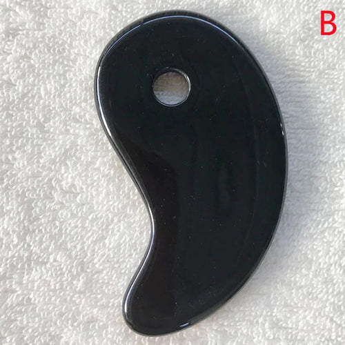 Natural Resin Jade Stone Gua Sha Gouache Scraper Massager for Face