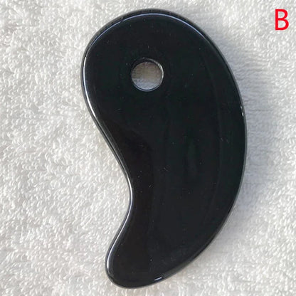 Natural Resin Jade Stone Gua Sha Gouache Scraper Massager for Face