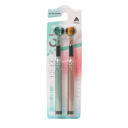 3D Manual Toothbrush 6pcs Three sided U-shaped Soft Toothbrush for