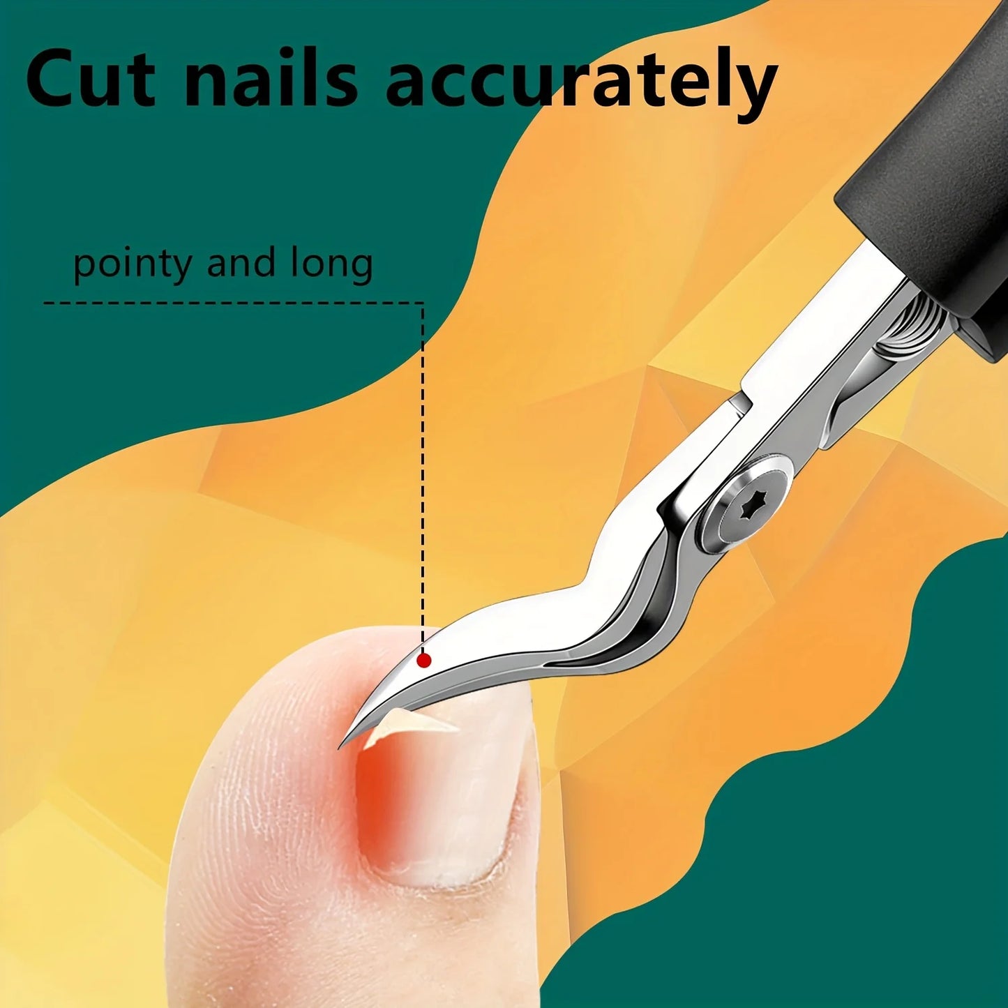 Professional Heavy-Duty Steel Toenail Clipper with Serrated Blade –
