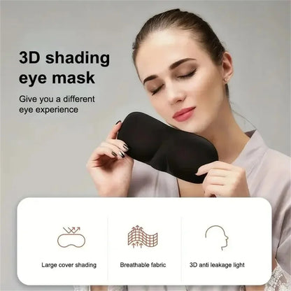 3D Stereoscopic Sleep Eye Mask, Sleep Magic Memory Sponge Black