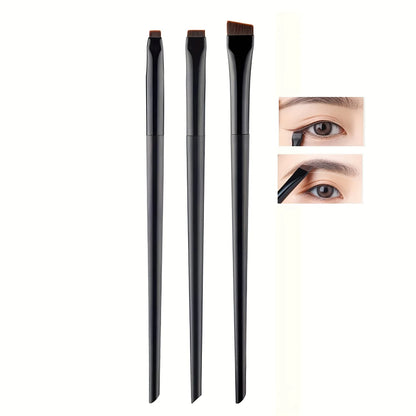 3pcs Makeup Brush Set,Blade eyeliner brush fine oblique head eyebrow