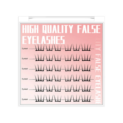 7-13mm Press on Lash Clusters Comic Eyelash Clusters No Glue Natural