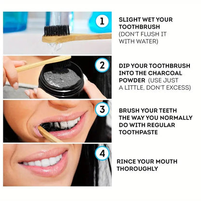 Bamboo Charcoal Teeth Whitening Powder - Natural Whitening and Deep