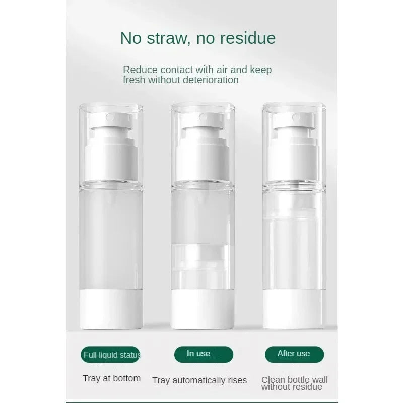 15ml 30ml 50ml 80ml 100ml Clear Airless Cosmetic Cream Pump Bottle