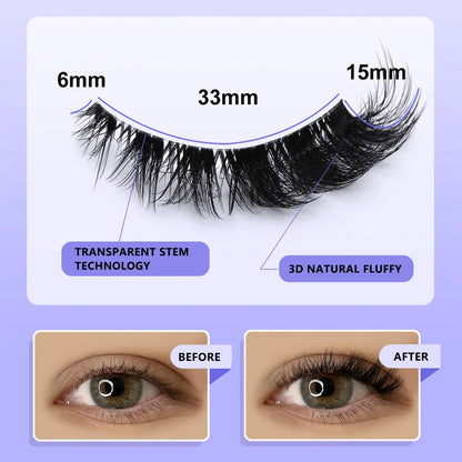 Veltrinay Cat Eye Lashes Soft Natural Faux Mink Eyelashes Fake Lashes