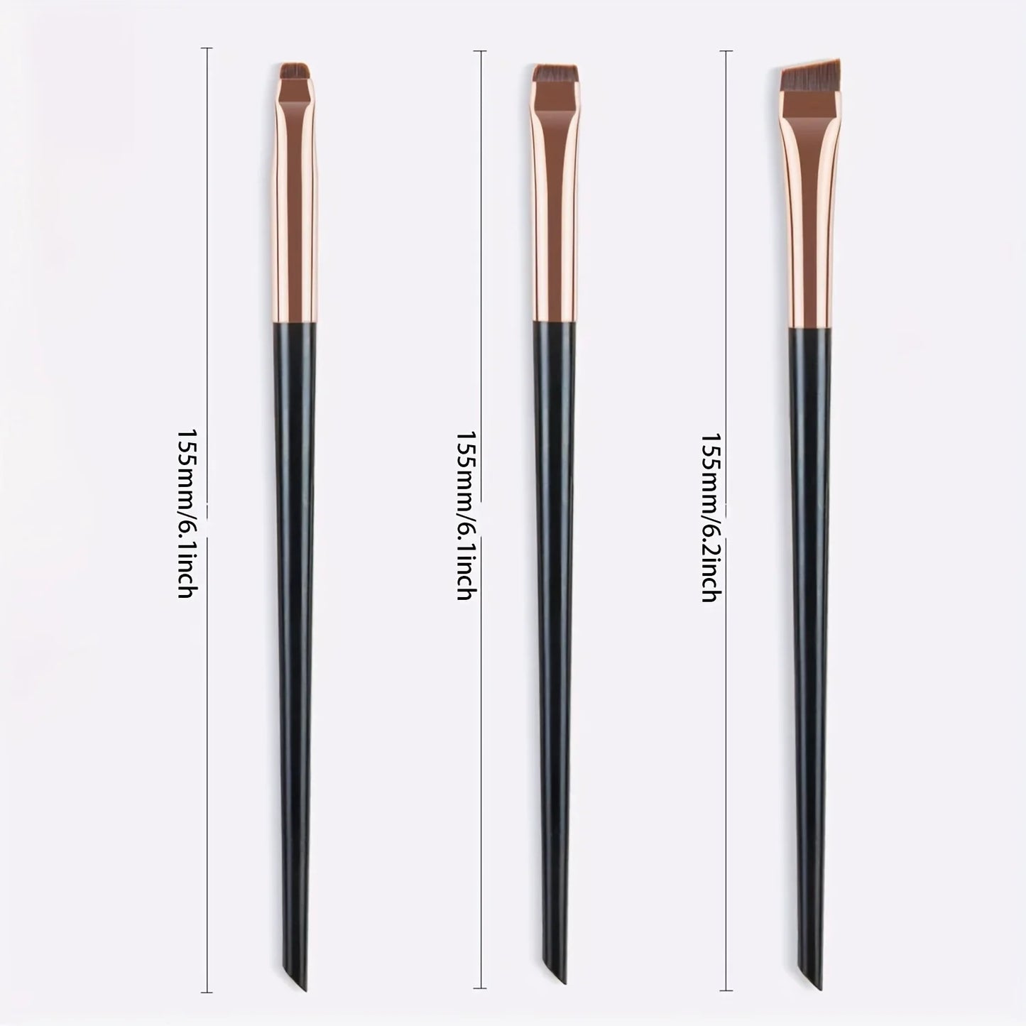3pcs Makeup Brush Set,Blade eyeliner brush fine oblique head eyebrow