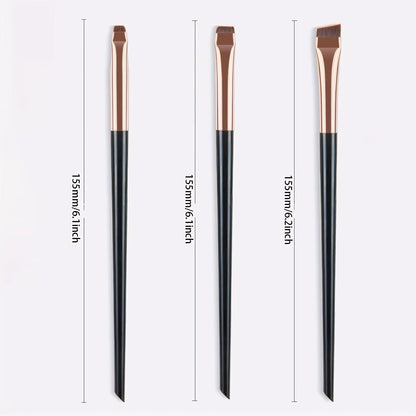 3pcs Makeup Brush Set,Blade eyeliner brush fine oblique head eyebrow