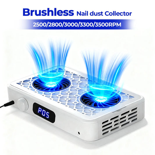 Professional Turbo Vacuum Cleaner Brushless Nail Dust Collector Two