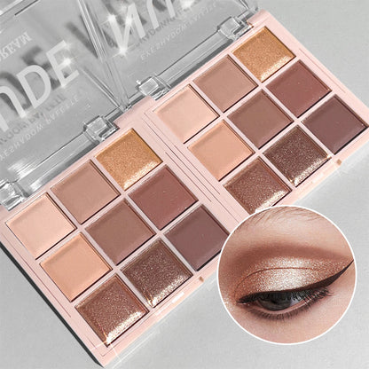 JUJU DREAM 9-Color Eyeshadow Palette, Matte & Shimmer Finish, Soft
