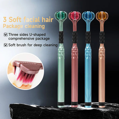 3D Manual Toothbrush 6pcs Three sided U-shaped Soft Toothbrush for