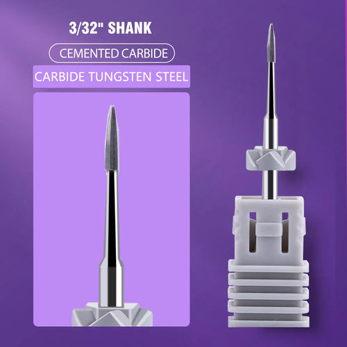 Ceramic Tungsten Carbide Nail Drill Bit Rotate Burr Milling Nail