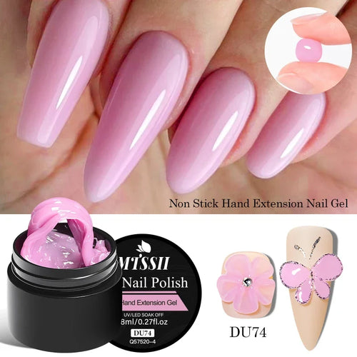 MTSSII 8ml Clear Non Stick Hand Solid Extension Nail Gel Polish