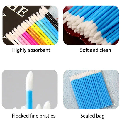 100Pcs Disposable Lip Brush Eyelash Extension Makeup Brushes Lash