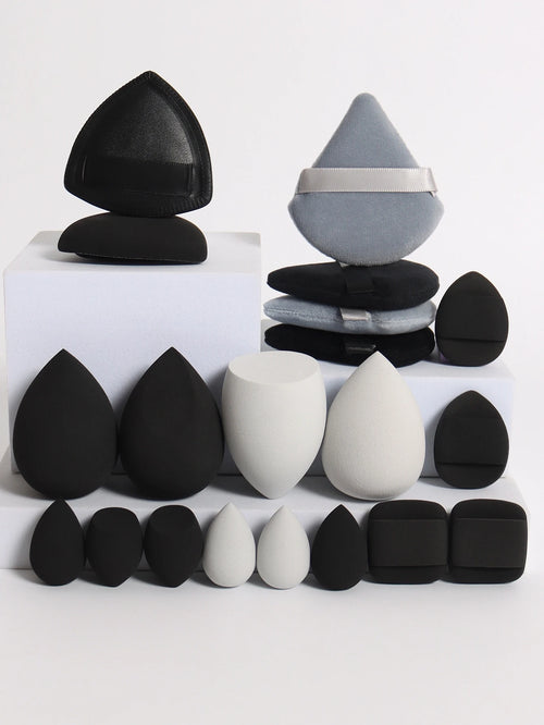 20 Pcs Pink Makeup Sponge and Makeup Puff Set Suitable for Face Cream
