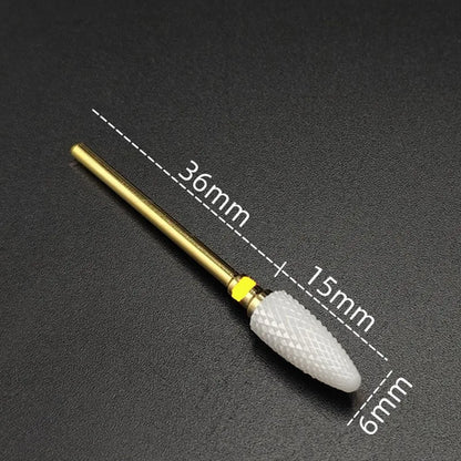 Ceramic Carbide Nail Drill Bit Rotate Burr Milling Nail Cutter Bits
