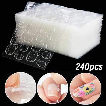 Double Side Nail Jelly Glue Transparent False Nail Art Adhesive Tape