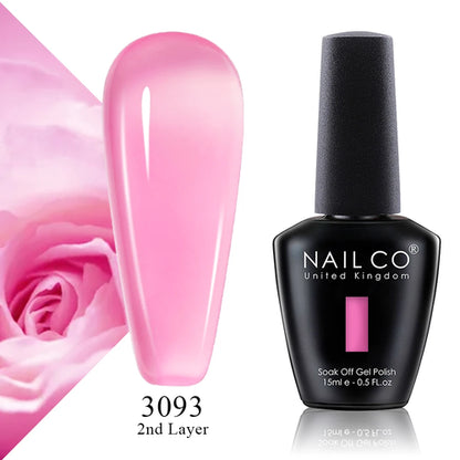 NAILCO 15ml Translucent Color Gel Nail Polish Vernis Semi Permanent UV