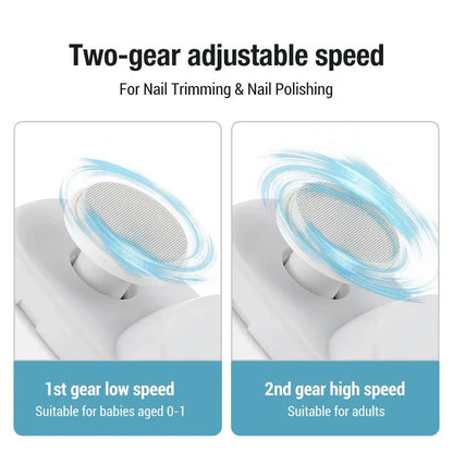 Electric nail clippers for polishing and buffing, automatic nail