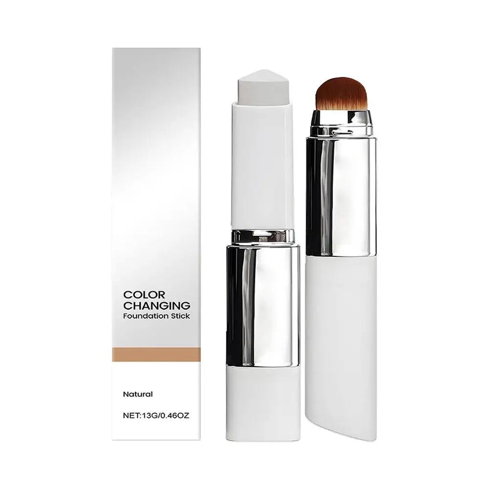 2-in-1 Color-Changing Foundation Stick Liquid Lightweight Moisturizing