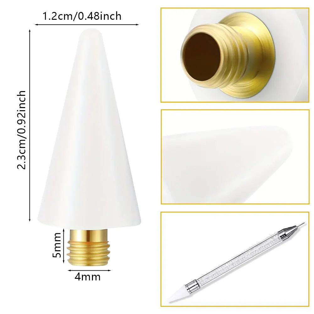 1Pcs Double Head Nail Art Dotting Pen Picking Up Rhinestones Gems Wax