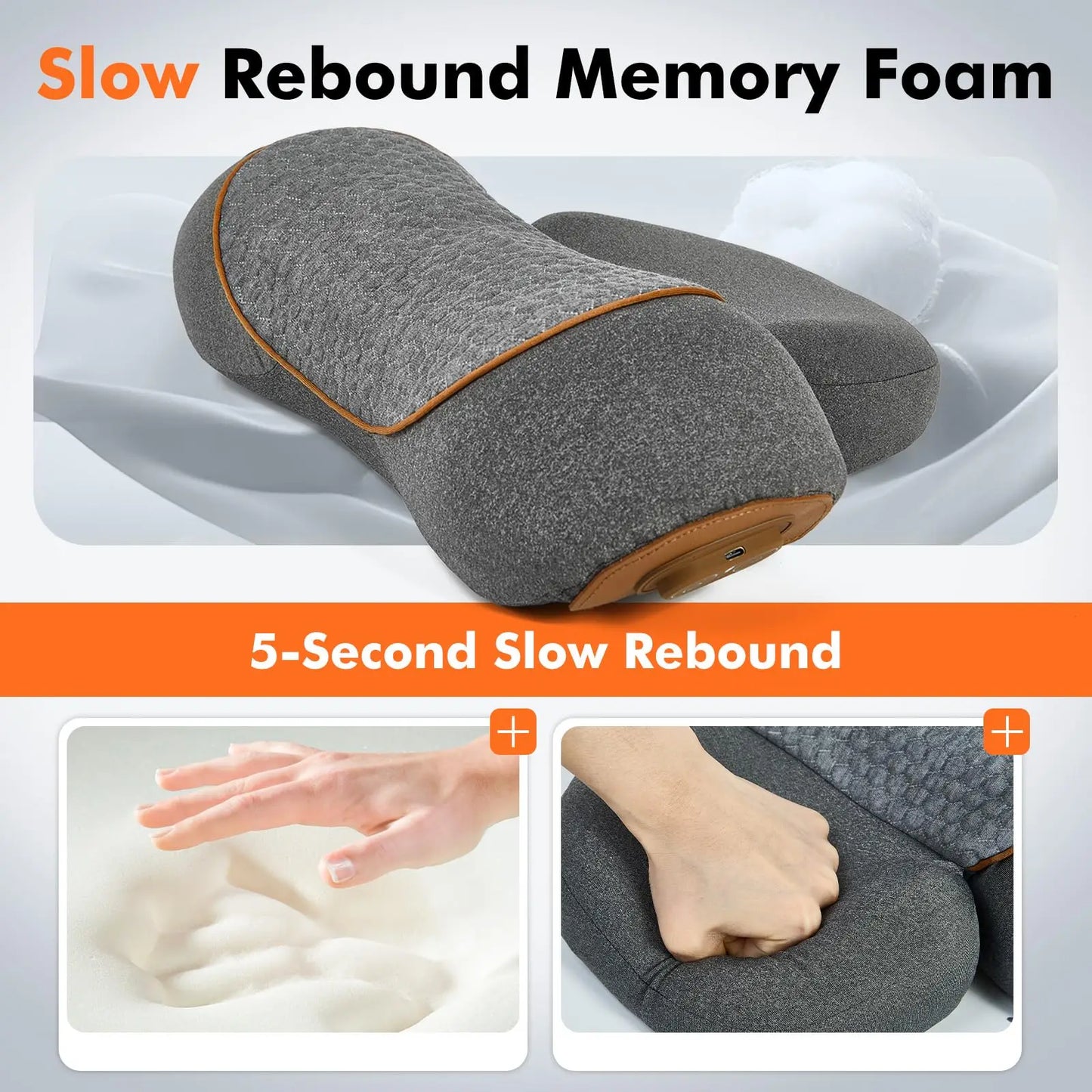Electric Neck Massager Cervical Pillow Hot Compress Neck Stretch