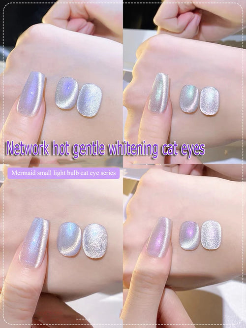 WS Black Glass Cat Magnetic Gel Nail Polish Punk Style Nail Art