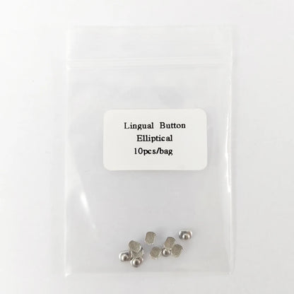 10pcs/Pack Dental Orthodontic Lingual Button Bottom Bondable Metal