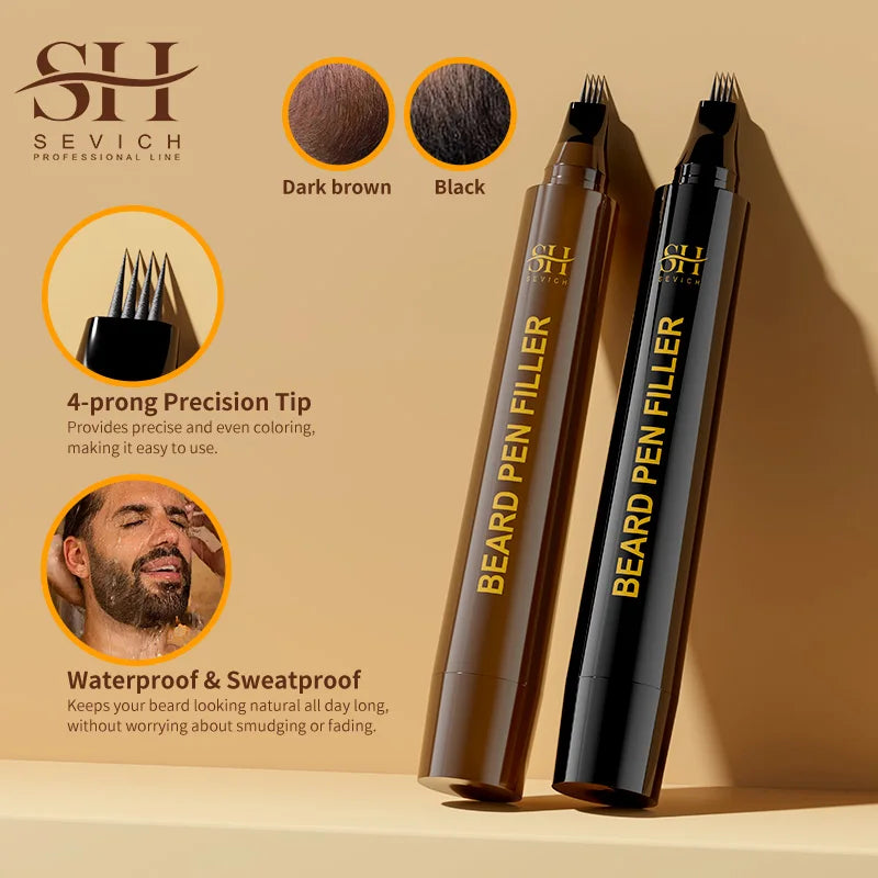 Waterproof Beard Pen Filler Men Moustache Coloring Pen Beard Coloring