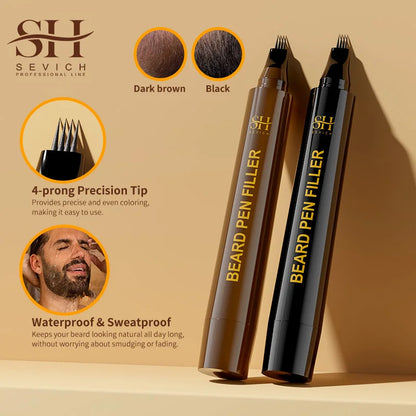 Waterproof Beard Pen Filler Men Moustache Coloring Pen Beard Coloring