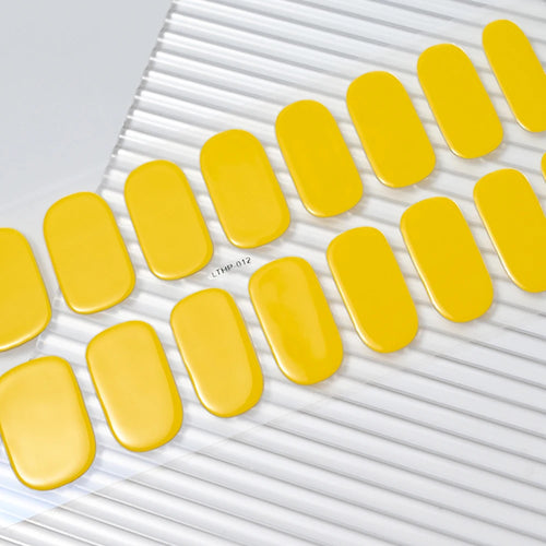 16Tips Semi-Cured Gel Nail Sticker Pure Color UV/LED Lamp Gel Nail