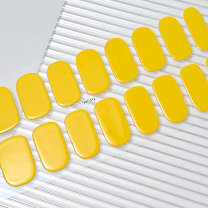 16Tips Semi-Cured Gel Nail Sticker Pure Color UV/LED Lamp Gel Nail