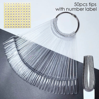 80/50/20pcs Nail Display Sticks Nail Swatch False Nail Tips Nail Gel