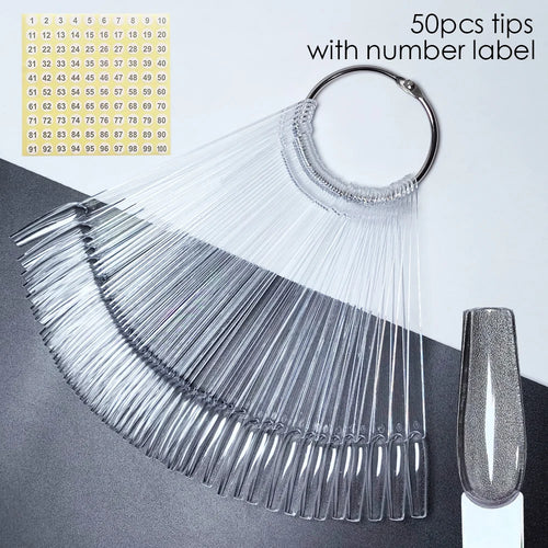 80/50/20pcs Nail Display Sticks Nail Swatch False Nail Tips Nail Gel