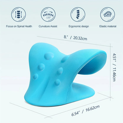 C-Shaped Pillow Neck and Shoulder Relaxer, Cervical Traction Device