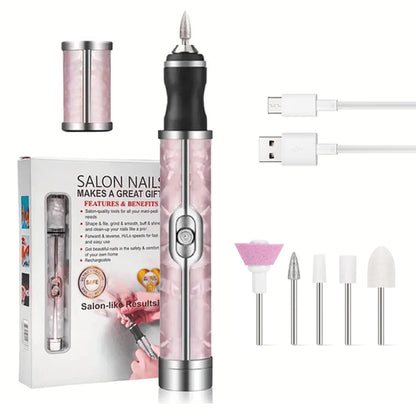LINMANDA Electric Nail File Set Nails 4 Speeds Cordless Acrylic Nail
