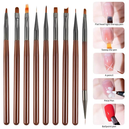 LINMANDA Nail Art Design Pen Painting Tools with Nail Extension Gel