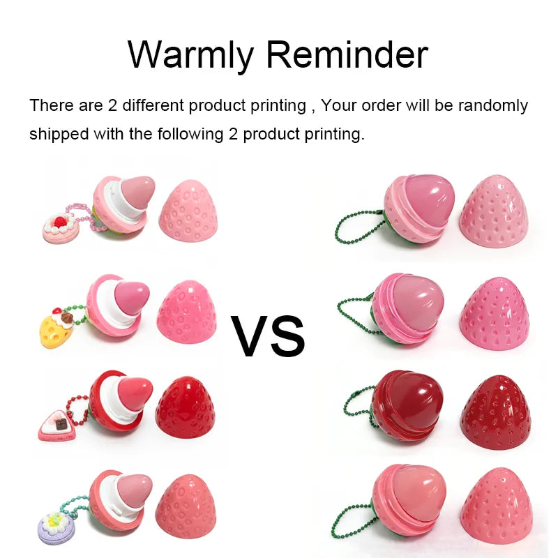 4-Color Random Sending Strawberry Lip Gloss Lipstick Moisturizing