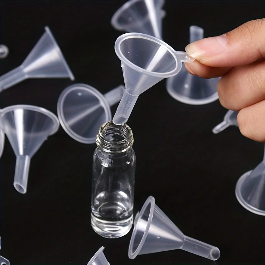 10 precision mini funnels for lab bottles, essential oils, perfumes,