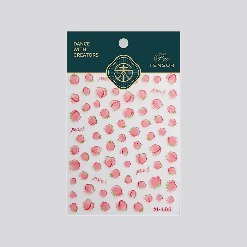 Pink Translucent Peach Jelly Texture 5D Soft Embossed Reliefs Self