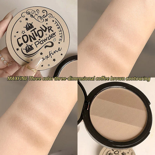 Three-color Blush Palette Delicate Long-lasting Waterproof Non-fading