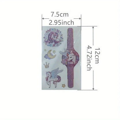 14 Sheets Glittering Unicorn Tattoo Stickers for Personalized