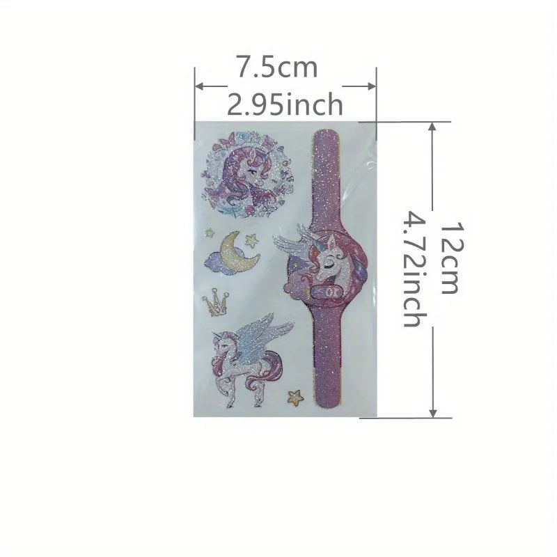14 Sheets Glittering Unicorn Tattoo Stickers for Personalized