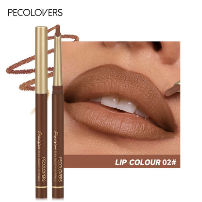 Matte 6-colors Lip Liner Pencil Bevel Design Nib Lip Contour Lipstick