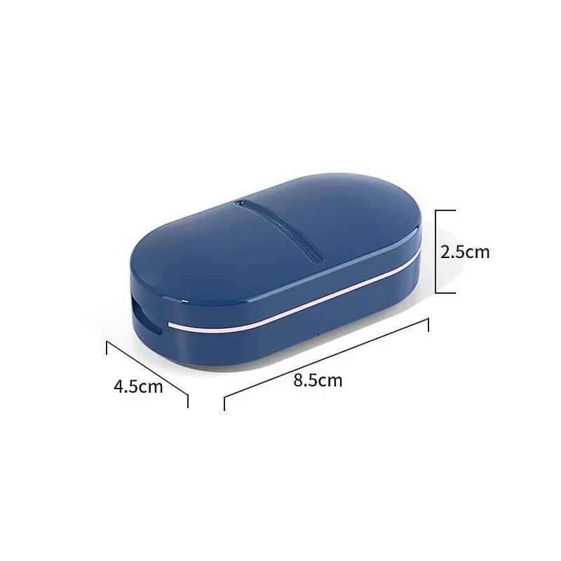 JUSTLANG Min Medicine Cutter Multi Function Drug Cutter Medicine Box