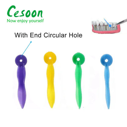 200Pc Dental Disposable Tooth Gap Wedges With End Circular Hole