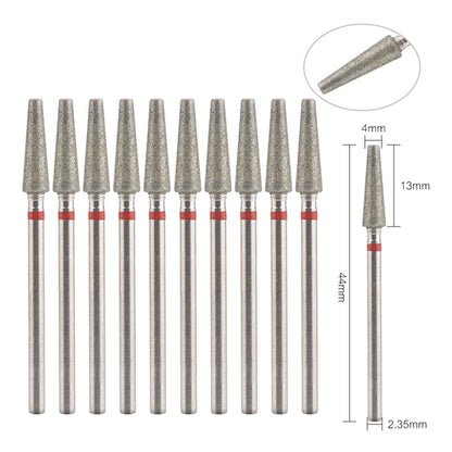 10Pcs Diamond Milling Cutter For Manicure Electric Nail Drill Bits