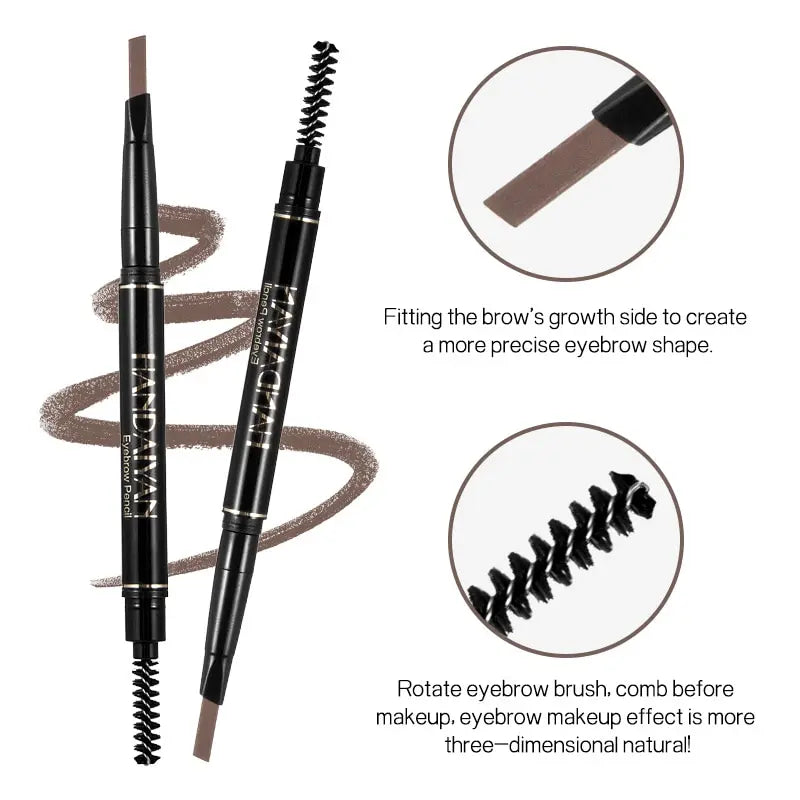 HANDAIYAN Eyebrow Pencil Automatic Rotating Double Head Long Lasting