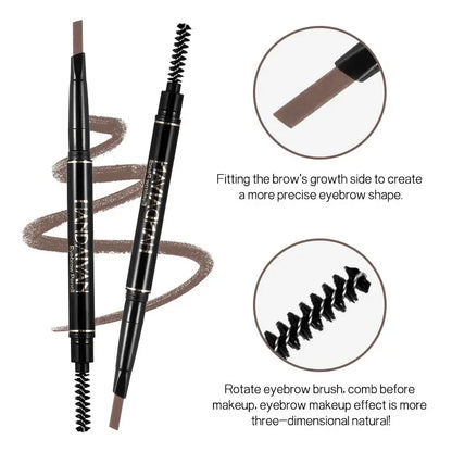 HANDAIYAN Eyebrow Pencil Automatic Rotating Double Head Long Lasting