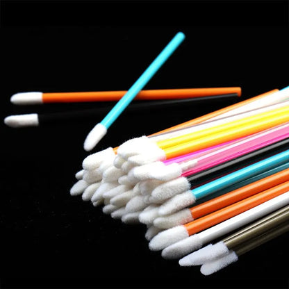 50 Pcs Disposable Lip Brush Makeup Tools Hollow Lip Wands Nylon Lip